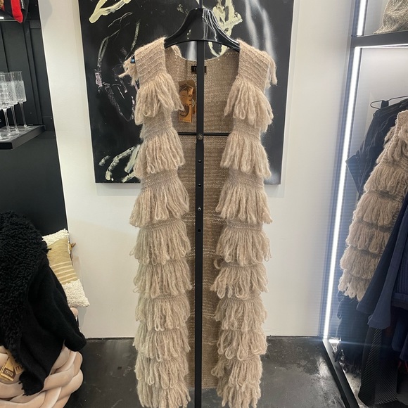 Fringe vest - Beige - Picture 1 of 5